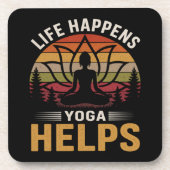 Dessous-de-verre Le Yoga Aide à Vivre (Devant)