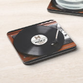 Dessous-de-verre Lecteur vintage vinyle (Côté gauche)