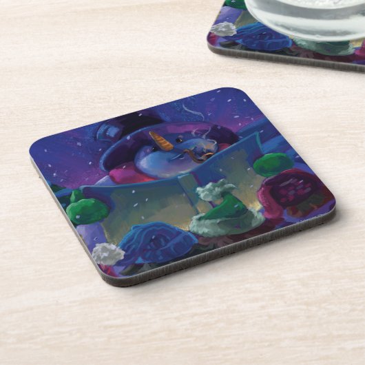 Dessous-de-verre Lecture d'hiver (Côté gauche)