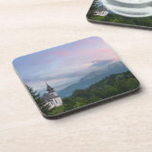 Dessous-de-verre L'église avec les Alpes au coucher du soleil (Côté gauche)