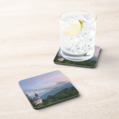 Dessous-de-verre L'église avec les Alpes au coucher du soleil (Côté Droit)