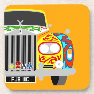 Dessous-de-verre Lennon's psychedelic limousine car roller