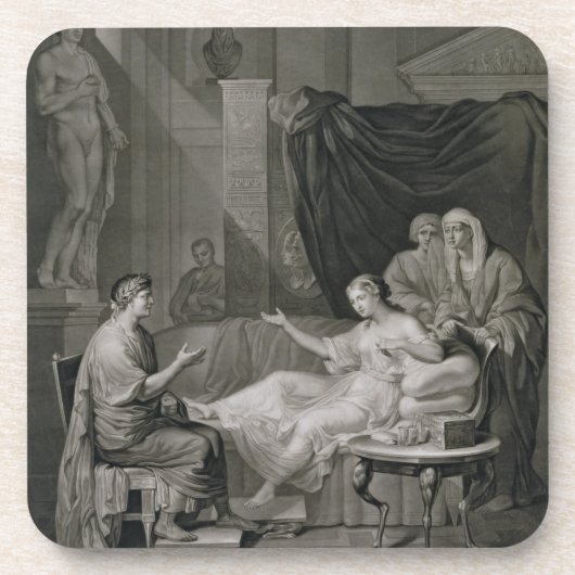 Dessous-de-verre L'entrevue d'Augustus et de Cléopâtre, gravée (Devant)