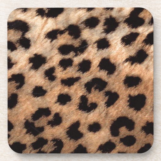 Dessous-de-verre Leopard Cheetah Poster de animal Girly Moderne ten (Devant)