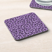 Dessous-de-verre Leopard Print, Léopard Spots, Purple Leopard (Côté gauche)