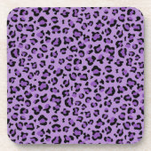 Dessous-de-verre Leopard Print, Léopard Spots, Purple Leopard (Devant)
