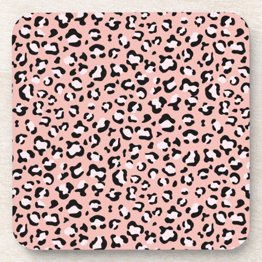 Dessous-de-verre Léopard Print, Léopard Spots, Rose Léopard (Devant)