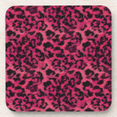 Dessous-de-verre Léopard rose et noir (Devant)