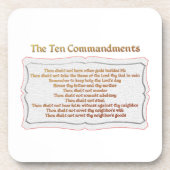 Dessous-de-verre Les 10 commandements (Devant)