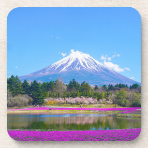 Dessous-de-verre Les arbres et fleurs du Mont Fuji