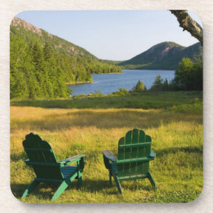 Dessous-de-verre Les chaises Adirondack sur la pelouse de la Jordan