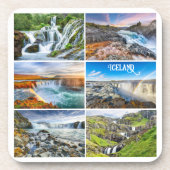 Dessous-de-verre Les chutes d'Islande (Devant)