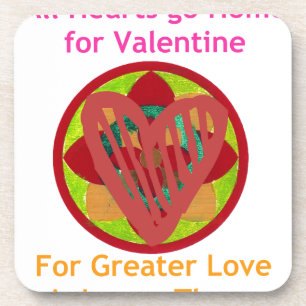 Dessous-de-verre Les coeurs rentrent à la maison pour la Saint-Vale