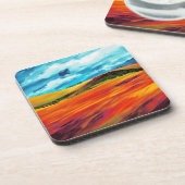 Dessous-de-verre Les collines rouges jaunes (Côté gauche)