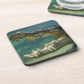 Dessous-de-verre Les crocodiles ouvrent la bouche (Côté gauche)