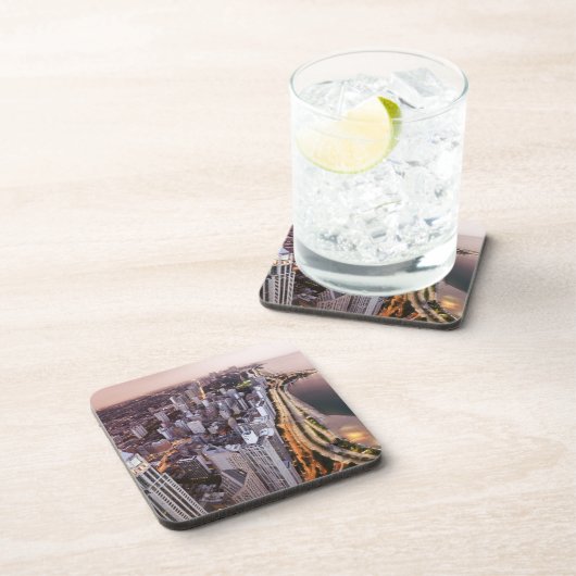 Dessous-de-verre Les Etats-Unis, l'Illinois, Chicago, vue aérienne (Côté Droit)