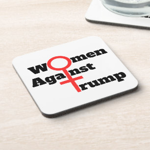 Dessous-de-verre Les femmes contre Trump Beverage Coaster