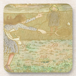 Dessous-de-verre Les filles de Camille Pissarro jouant au tennis,