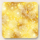 Dessous-de-verre Les flocons de neige en or (Devant)