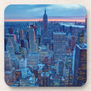 Dessous-de-verre Les gratte-ciel de Manhattan sont allumés
