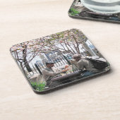 Dessous de verre : Les joueurs d'échecs au pont Br (Côté gauche)