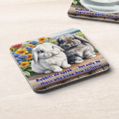 Dessous-de-verre Les lapins parlent Lop Earl Bunny set 6 (Côté gauche)