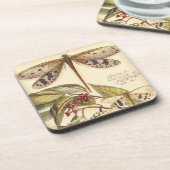 Dessous-de-verre Les libellules aux Feuilles et aux fruits (Côté gauche)