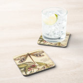 Dessous-de-verre Les libellules aux Feuilles et aux fruits (Côté Droit)