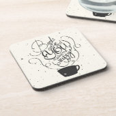 Dessous-de-verre Les livres café et vous me rend heureux (Côté gauche)