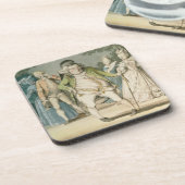 Dessous-de-verre Les macaronis, 1774 (la semaine sur le papier) (Côté gauche)