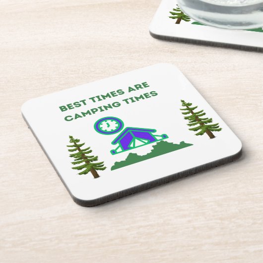 Dessous-de-verre Les meilleures heures sont les heures de camping s (Côté gauche)