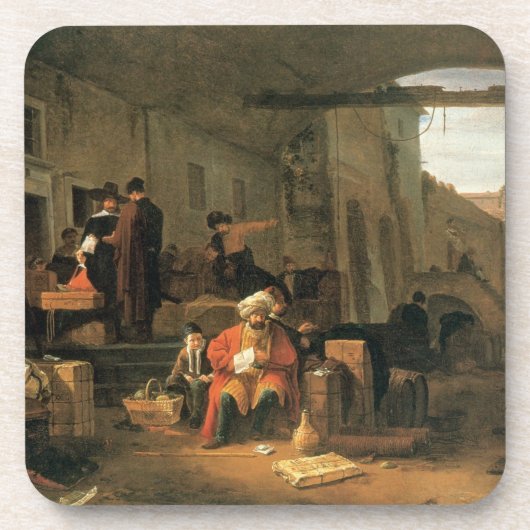 Dessous-de-verre Les négociants de Hollande et le commerce de (Devant)