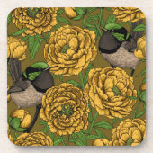 Dessous-de-verre Les pivoines et les brunes (Devant)