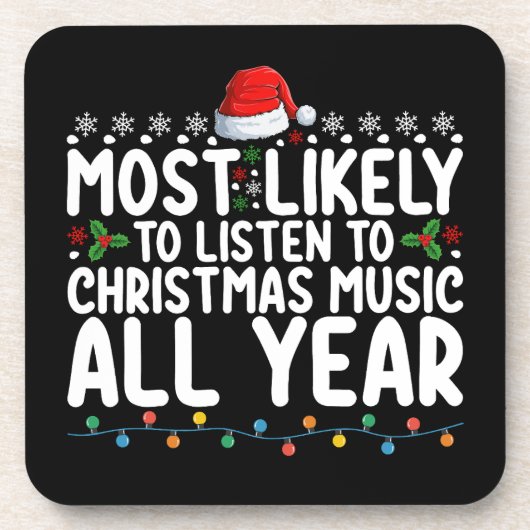 Dessous-de-verre Les Plus Susceptibles D'Écouter De La Musique De N (Devant)