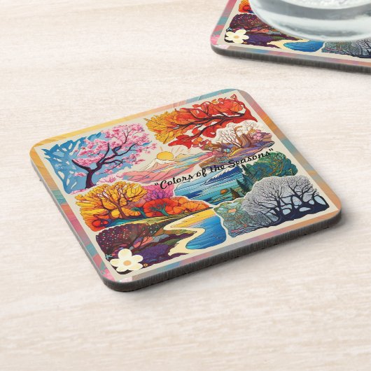 Dessous-de-verre "Les saisons s'alignent" (Côté gauche)