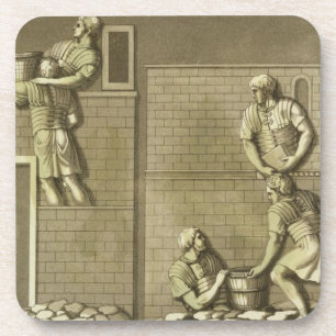Dessous-de-verre Les soldats romains construisant un fort, plaquent