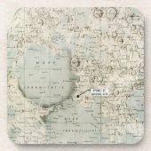 DESSOUS-DE-VERRE L'ESPACE : LUNE MAP, 1972 (Devant)