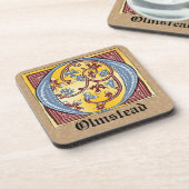 DESSOUS-DE-VERRE LETTRE BLEUE ET ROUGE MÉDIATIQUE O ÉCLAIRÉE (Côté gauche)