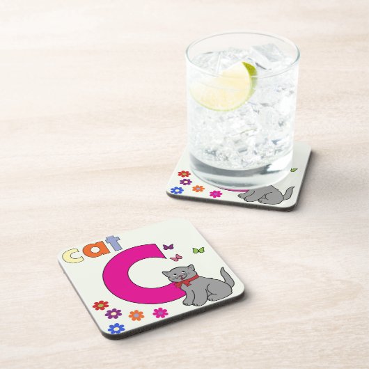 Dessous-de-verre Lettre cat C (Côté Droit)