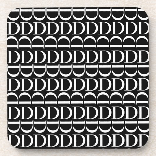 Dessous-de-verre Lettre initiale D monogramme (Devant)