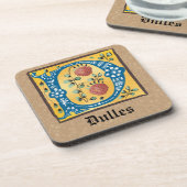 Dessous-de-verre LETTRE MOYENNE Florale Illuminée D MONogramme (Côté gauche)