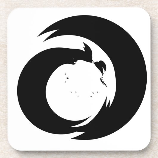 Dessous-de-verre Lettre stylisée "A" Monogramme Art moderne (Devant)