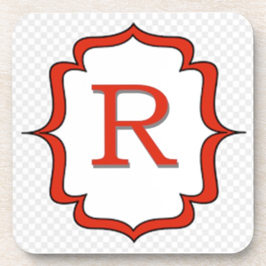 Dessous-de-verre Lettres d'amour "R" (Devant)