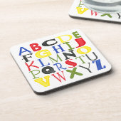 Dessous-de-verre Lettres de couleur vive de Megan Meagher (Côté gauche)