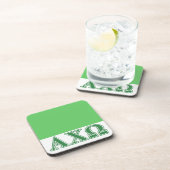 Dessous-de-verre Lettres vertes Alphi Chi Omega (Côté Droit)