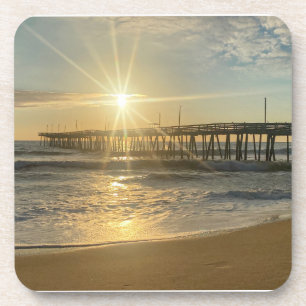 Dessous-de-verre Lever de soleil stupéfiant à Virginia Beach Pier -