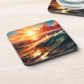 Dessous-de-verre Lever de soleil tropical (Côté gauche)