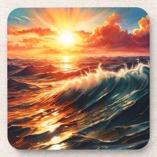 Dessous-de-verre Lever de soleil tropical