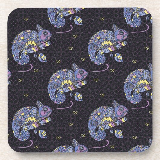 Dessous-de-verre Lézard de Zentangle (Devant)