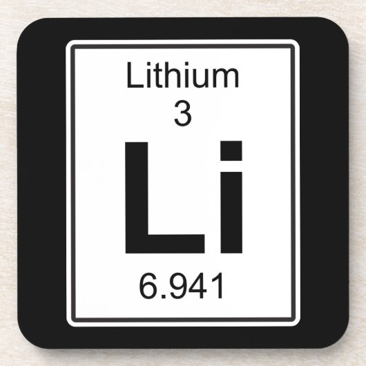 Dessous-de-verre Li - lithium (Devant)